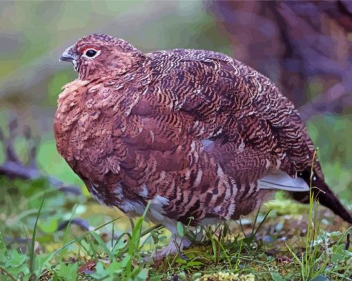 Ptarmigan Bird Diamond Painting