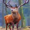 Red Deer Diamond Painting