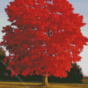 Red Tree Diamond Painting