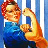 Retro Woman We Can Do It Poster Diamond Painting