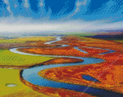 River Russian Landscape Diamond Painting