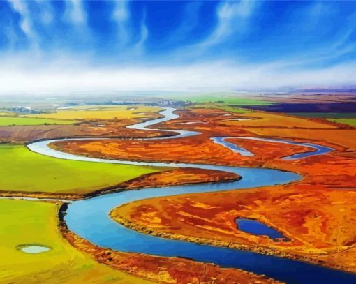 River Russian Landscape Diamond Painting