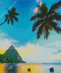 Saint Lucia Caribbean Beach Diamond Painting