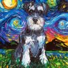 Schnauzer Starry Night Diamond Painting