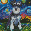 Schnauzer Starry Night Diamond Painting