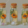 Sunflowers Inside a Bottle Diamond Painting