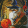 Witch Cat Smoking Diamond Painting