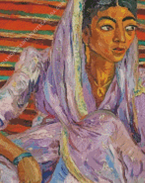 Woman With Scarf By Irma Stern Diamond Painting