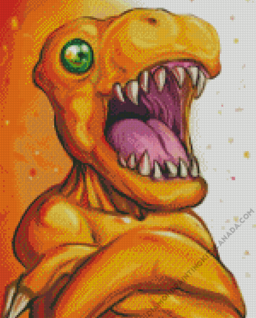 Agumon Digimon Art Diamond Painting