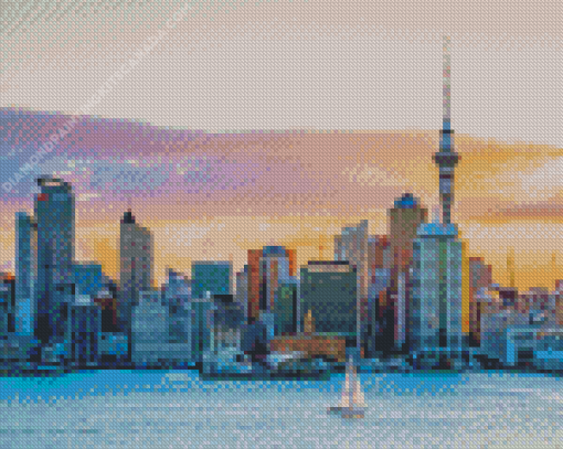 Auckland Skyline Diamond Painting