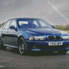 BMW E39 Blue Car Diamond Painting