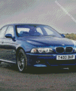 BMW E39 Blue Car Diamond Painting