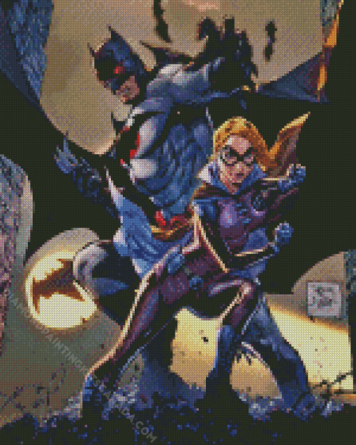 Batman and Gotham Girl Diamond Painting