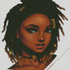 Beautiful Girl with Locs Art Diamond Painting