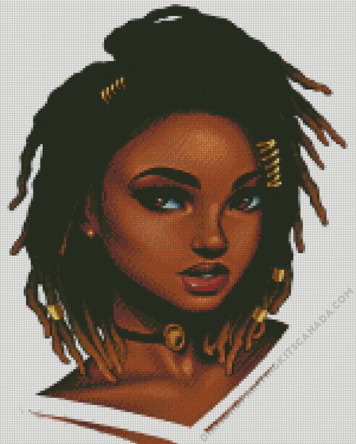 Beautiful Girl with Locs Art Diamond Painting