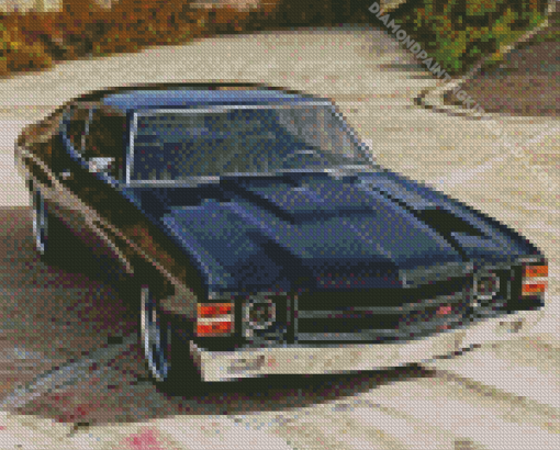 Black 1971 Chevelle Diamond Painting