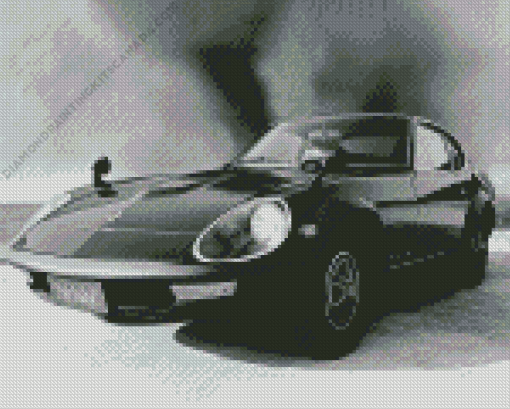 Black And White 1972 Nissan Fairlady Diamond Painting