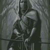 Black And White Archer Diamond Painting