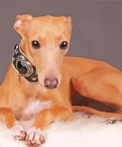 Blonde Italian Greyhound Diamond Painting