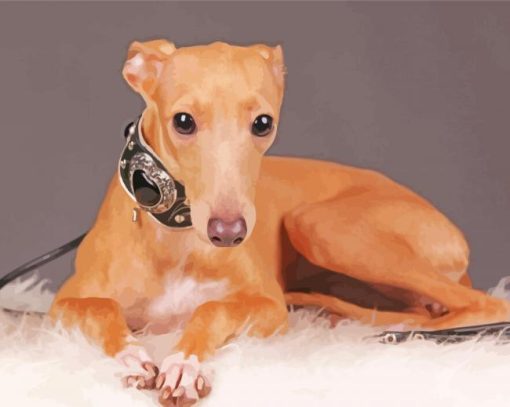 Blonde Italian Greyhound Diamond Painting