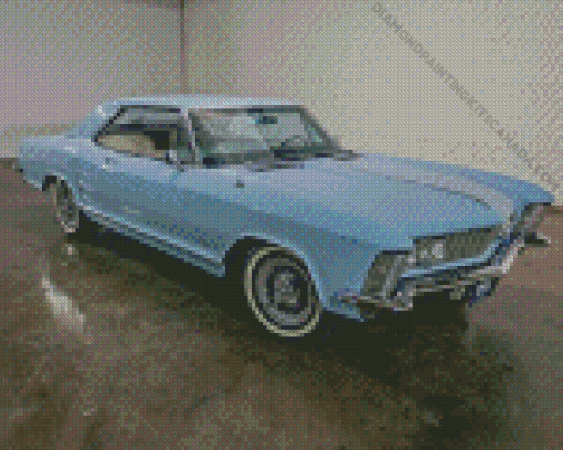 Blue 63 Riviera Car Diamond Painting