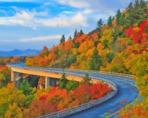 Blue Ridge Parkway Road Diamond Painting