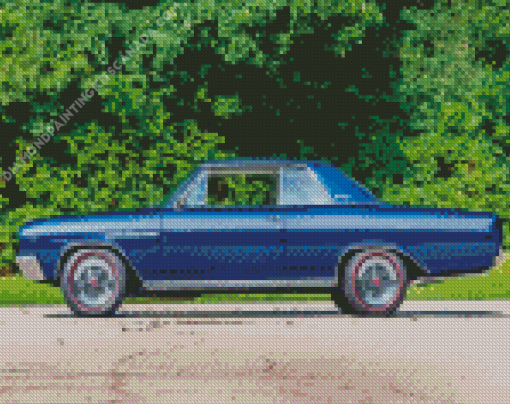 Blue Buick Skylark Diamond Painting