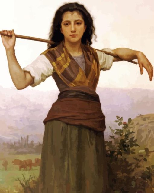 Bouguereau The Shepherdess Diamond Painting