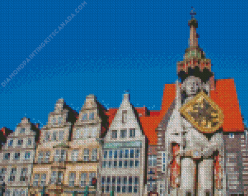 Bremen Germany Statue of Roland Diamond Painting