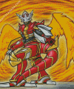 Burninggreymon Digimon Diamond Painting