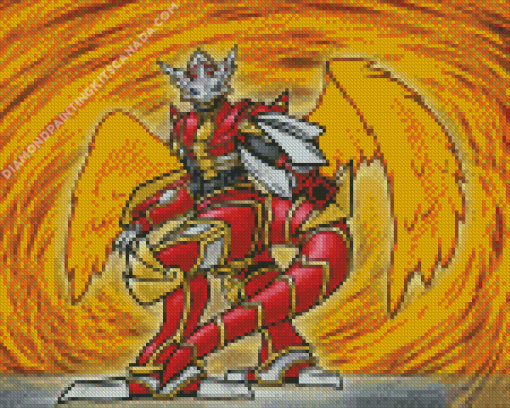 Burninggreymon Digimon Diamond Painting