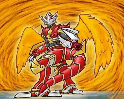 Burninggreymon Digimon Diamond Painting