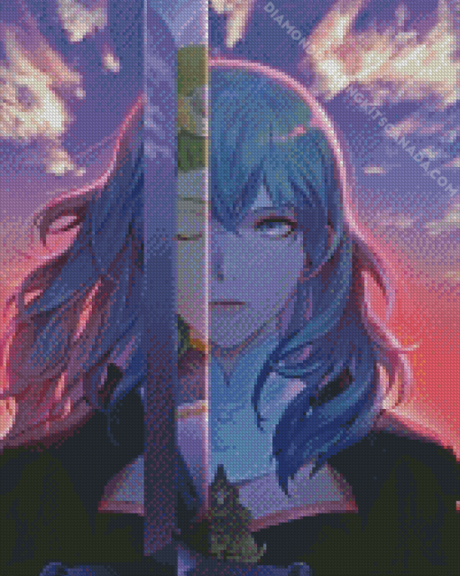 Byleth With Sword Diamond Painting