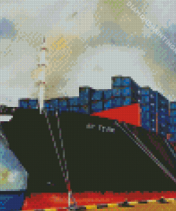 Cargo Ship Freighter Diamond Painting