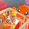 Charmander in The Market Diamond Painting