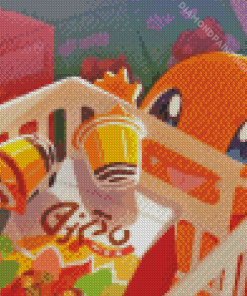 Charmander in The Market Diamond Painting