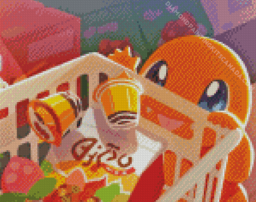 Charmander in The Market Diamond Painting