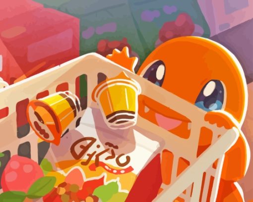 Charmander in The Market Diamond Painting