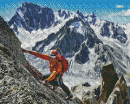 Climbing a Mountain Diamond Painting