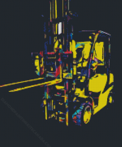 Colorful Forklift Engine Diamond Painting