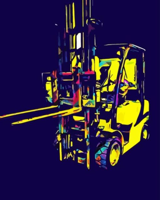 Colorful Forklift Engine Diamond Painting