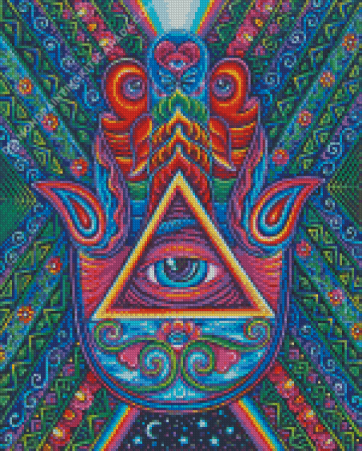 Colorful Hamsa Art Diamond Painting