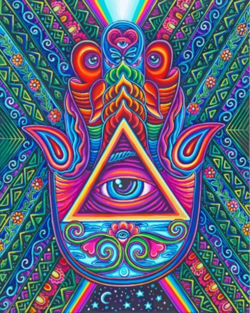 Colorful Hamsa Art Diamond Painting