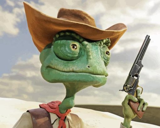 Cowboy Rango Character Diamond Painting