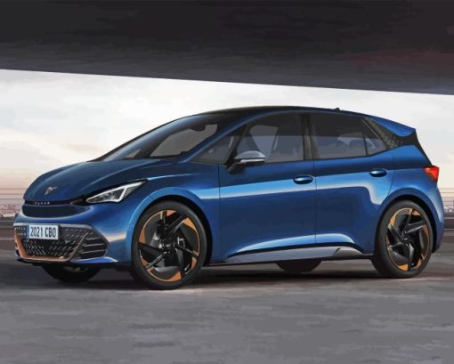 Cupra Blue Car Diamond Painting