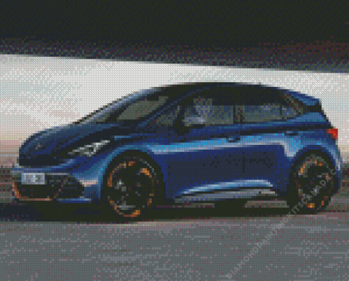 Cupra Blue Car Diamond Painting