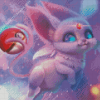 Cute Espeon Diamond Painting