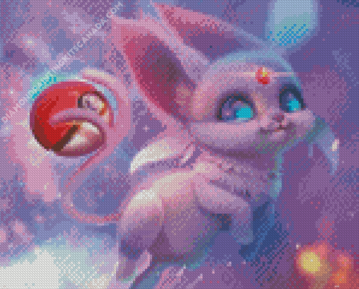 Cute Espeon Diamond Painting