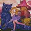 Cute Fairy and Cat Diamond Painting