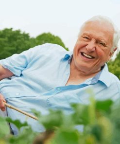 David Attenborough Laughing Diamond Painting